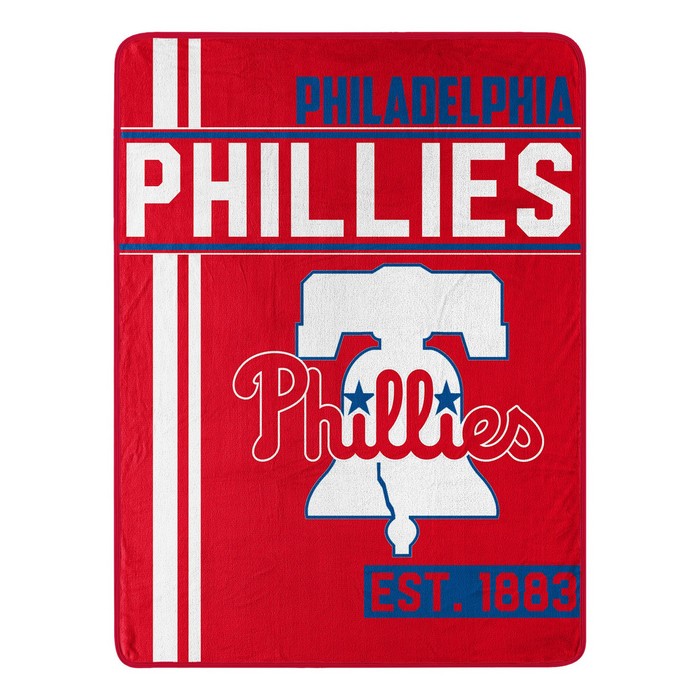 Northwest Company Philadelphia Phillies Blanket 46x60 Micro Raschel Walk Off Design Rolled -