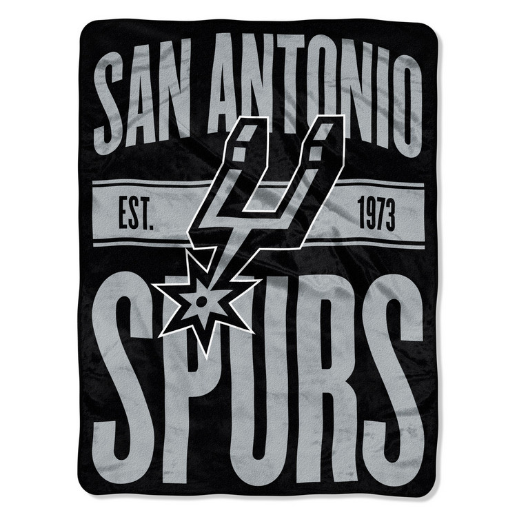 San Antonio Spurs Blanket 46x60 Micro Raschel Clear Out Design Rolled