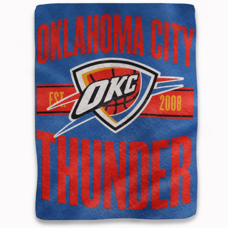 Oklahoma City Thunder Blanket 46x60 Micro Raschel Clear Out Design