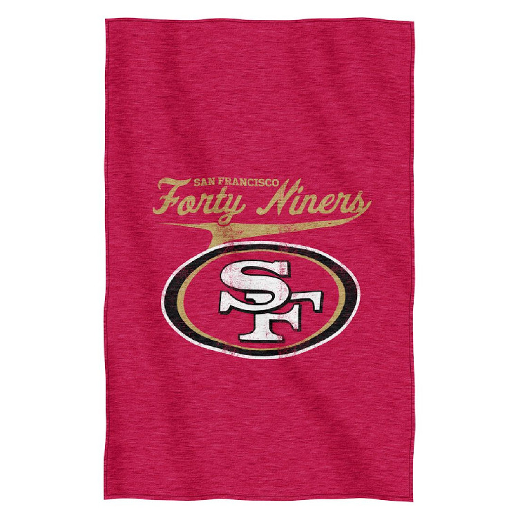 San Francisco 49ers Blanket 54x84 Sweatshirt Script Design