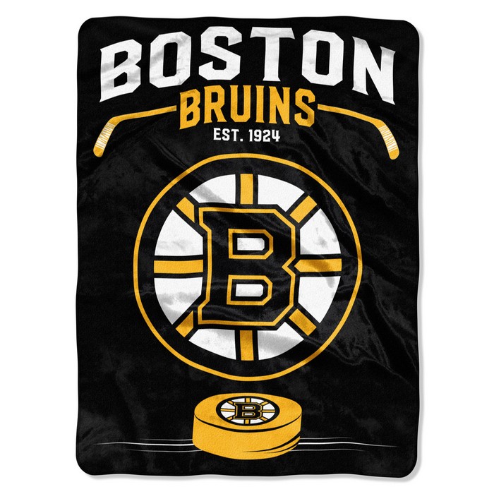 Northwest Company Boston Bruins Blanket 60x80 Raschel Inspired Design