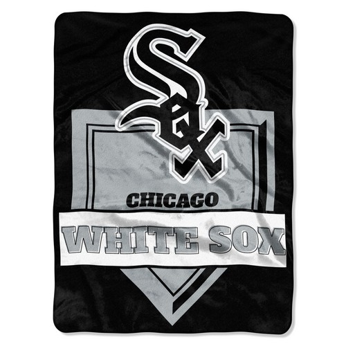 Northwest Company Chicago White Sox Blanket 60x80 Raschel Home Plate Design -