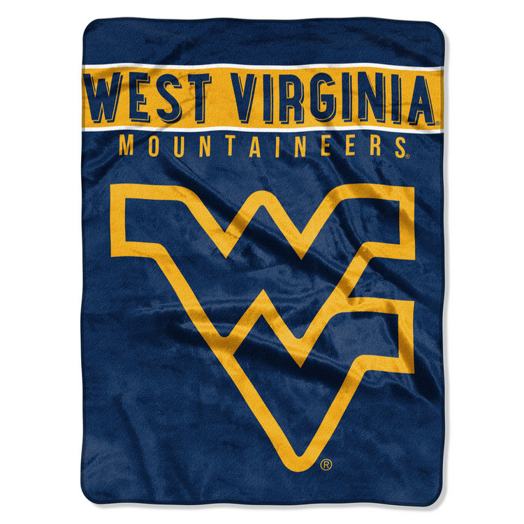 West Virginia Mountaineers Blanket 60x80 Raschel Rebel Design