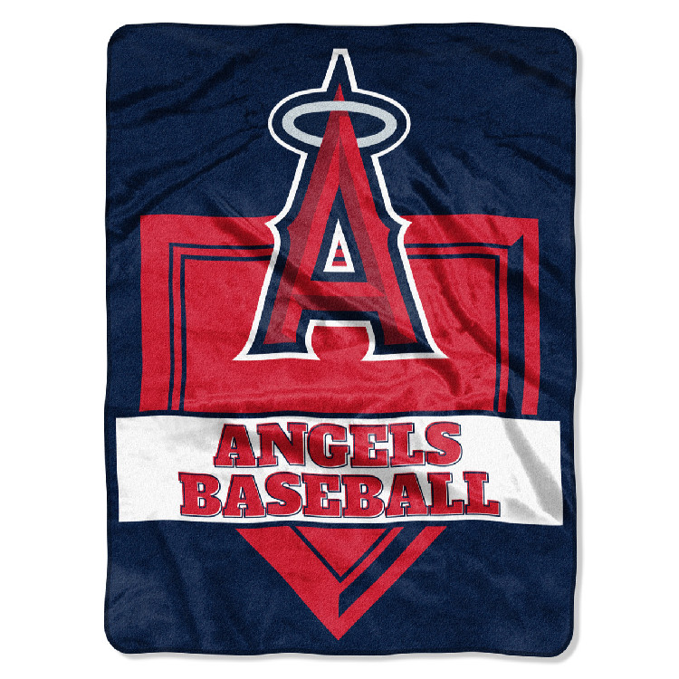 Los Angeles Angels Blanket 60x80 Raschel Home Plate Design