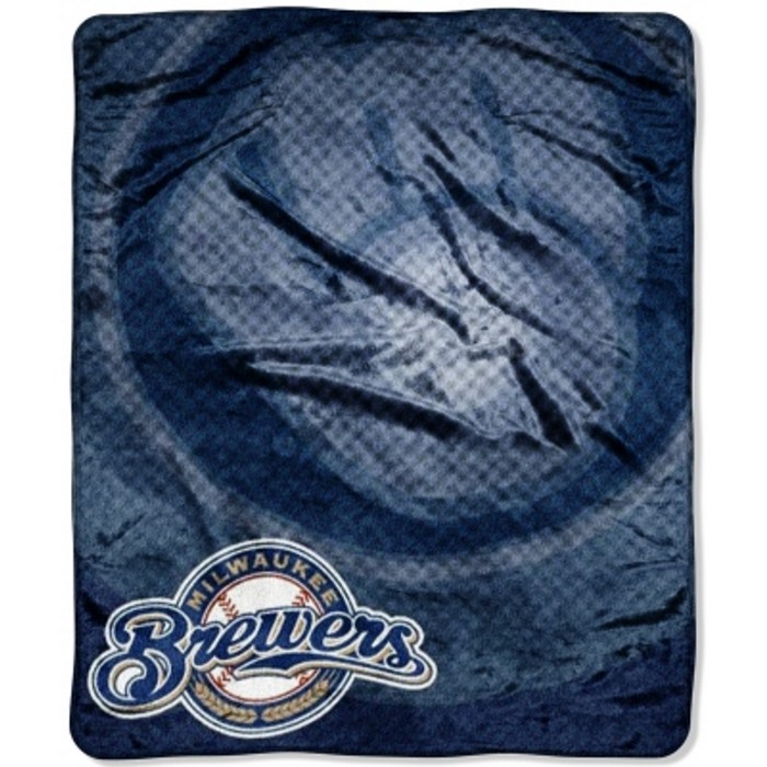 Milwaukee Brewers Blanket 50x60 Raschel Retro Design