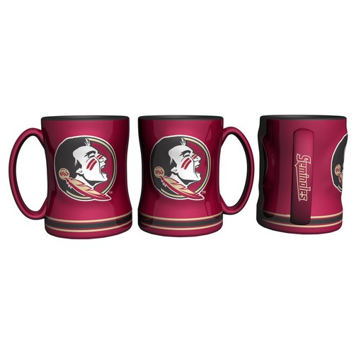 BOELTER Florida State Seminoles Coffee Mug - 14oz Sculpted Relief - New Logo