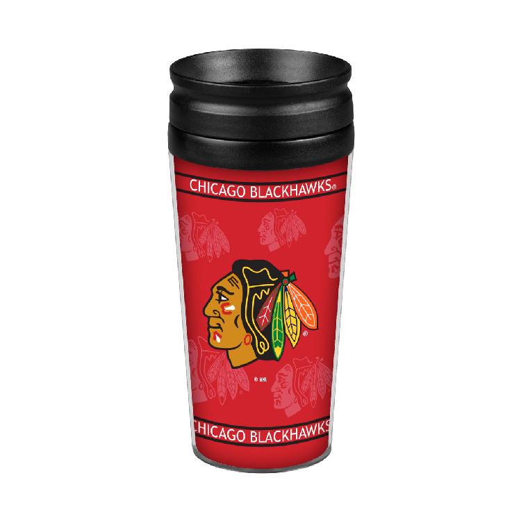 Chicago Blackhawks Travel Mug 14oz Full Wrap Style