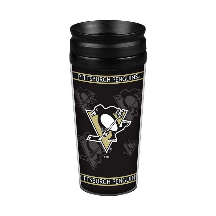 Pittsburgh Penguins Travel Mug 14oz Full Wrap Style Hype Design