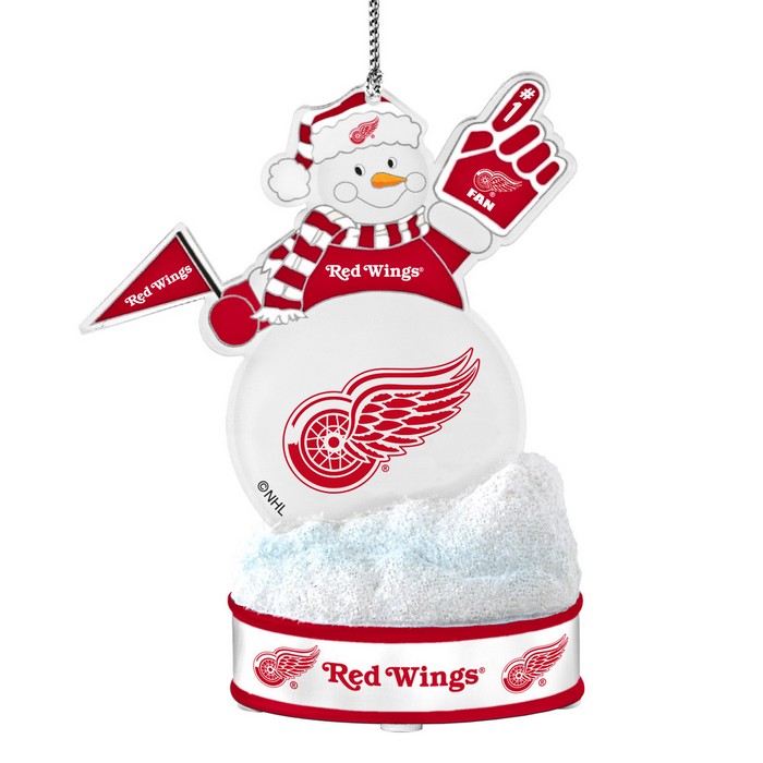 Detroit Red Wings Ornament - LED Snowman