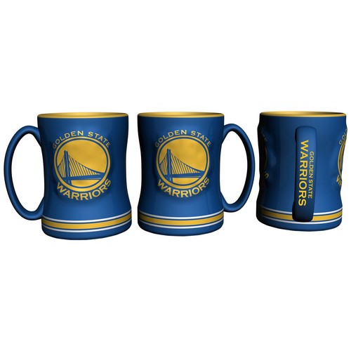 BOELTER Golden State Warriors Coffee Mug - 14oz Sculpted Relief