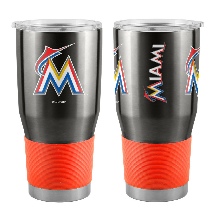 Miami Marlins Travel Tumbler 30oz Ultra Black