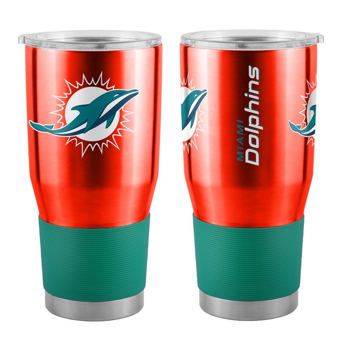 Miami Dolphins Travel Tumbler 30oz Ultra Orange