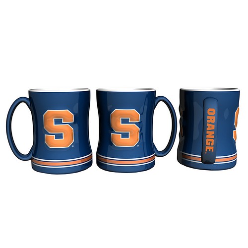 BOELTER Syracuse Orange Coffee Mug 14oz Sculpted Relief