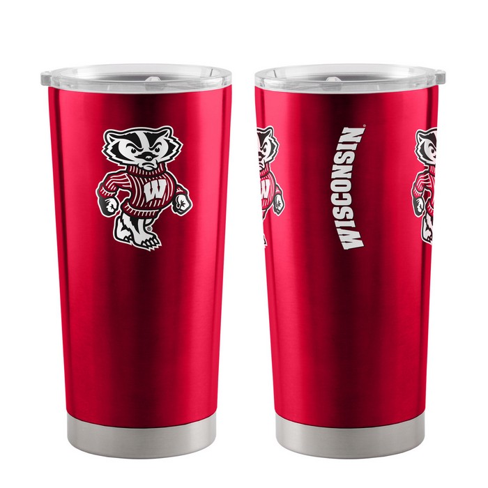 BOELTER Wisconsin Badgers Travel Tumbler 20oz Ultra Red