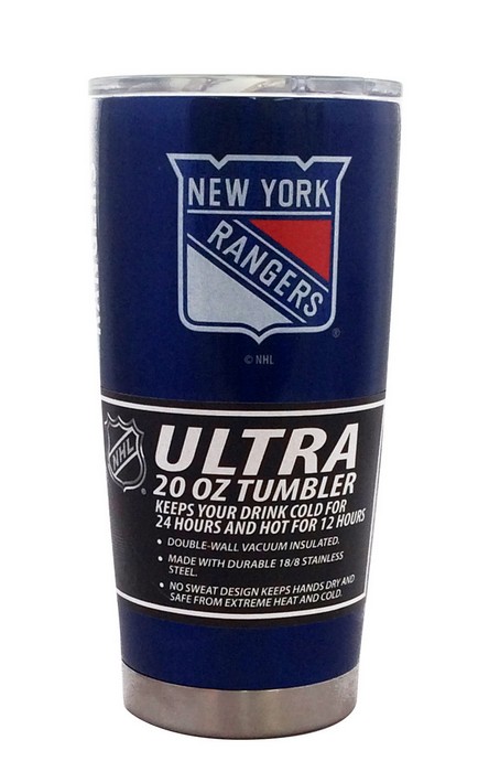 BOELTER New York Rangers Travel Tumbler 20oz Ultra Blue