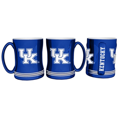 BOELTER Kentucky Wildcats Coffee Mug 14oz Sculpted Relief