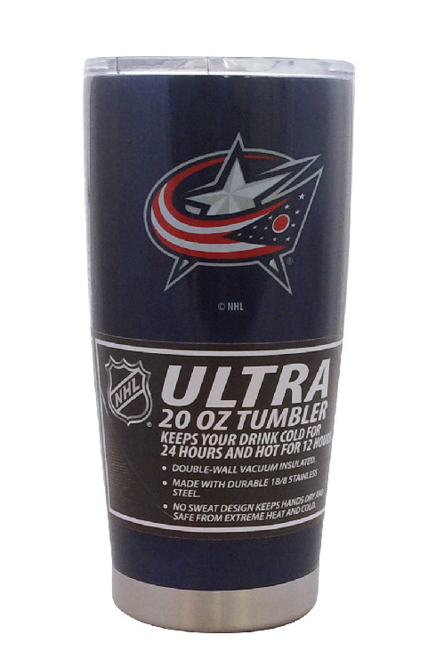 Columbus Blue Jackets Travel Tumbler 20oz Ultra Blue