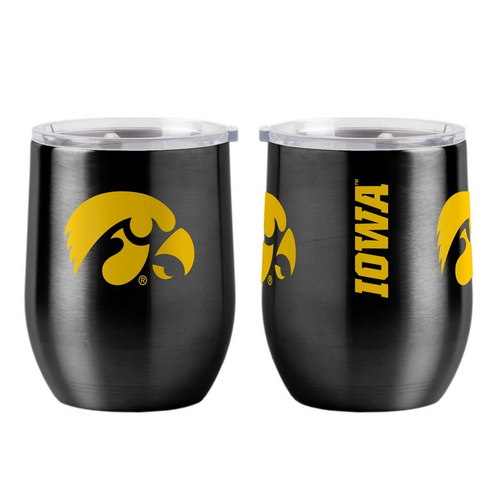 BOELTER Iowa Hawkeyes Travel Tumbler 16oz Ultra Curved Beverage