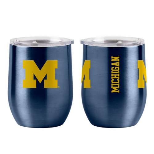 BOELTER Michigan Wolverines Travel Tumbler 16oz Ultra Curved Beverage