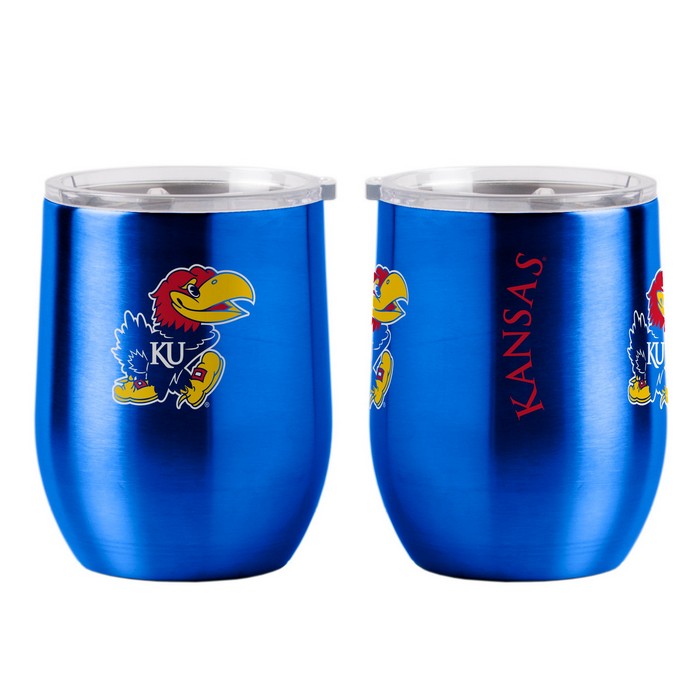 BOELTER Kansas Jayhawks Travel Tumbler 16oz Ultra Curved Beverage