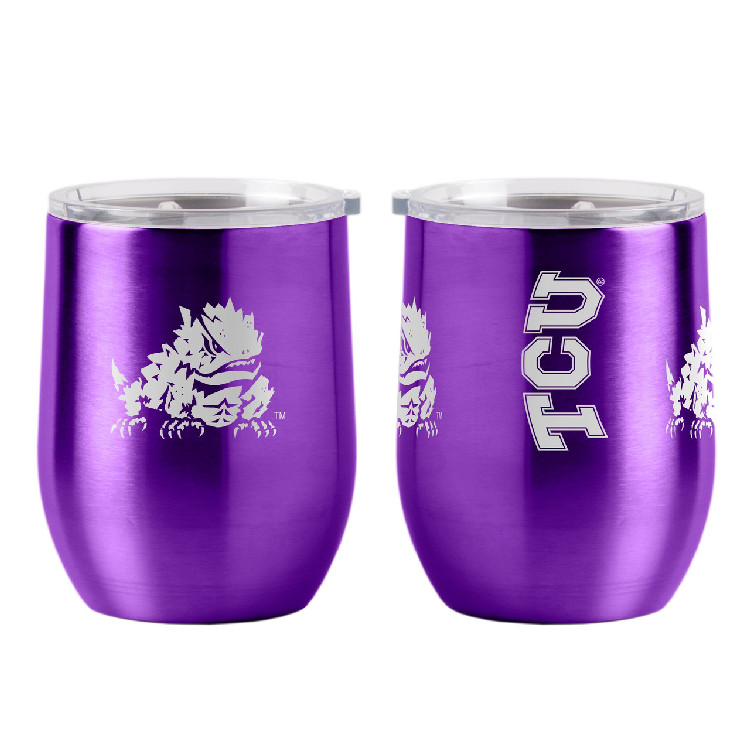 TCU Horned Frogs Travel Tumbler 16oz Ultra Curved Beverage