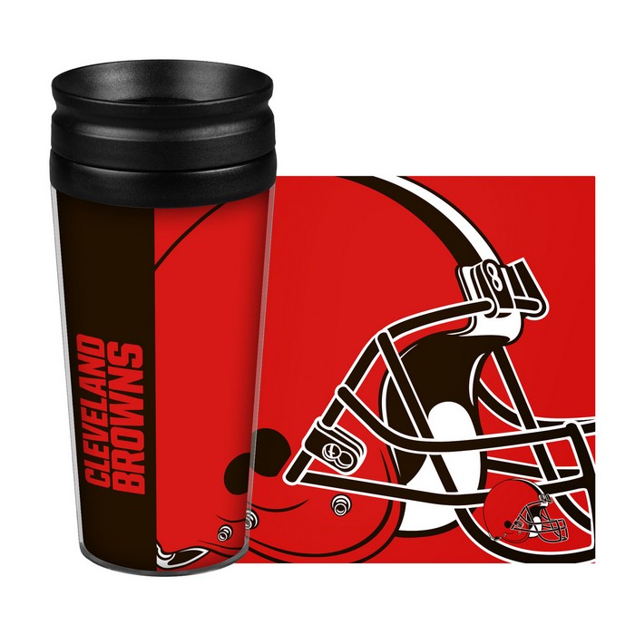 Cleveland Browns Travel Mug 14oz Full Wrap Style Hype Design