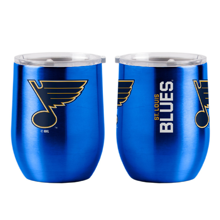 St. Louis Blues Travel Tumbler 16oz Stainless Steel Curved