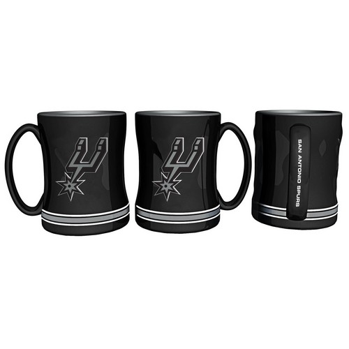 BOELTER San Antonio Spurs Coffee Mug 14oz Sculpted Relief - New