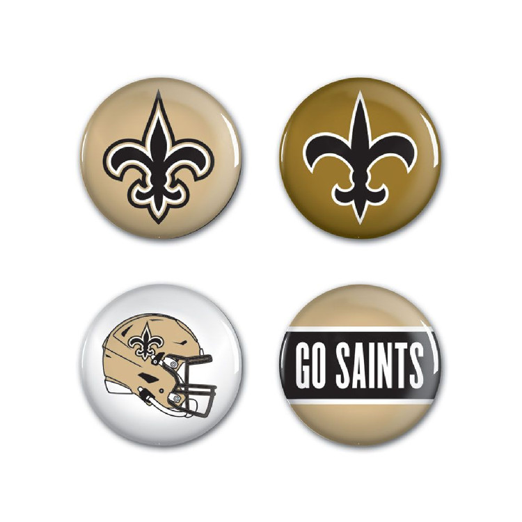 New Orleans Saints Buttons 4 Pack