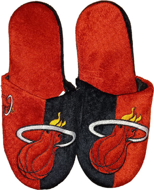 Miami Heat Slipper Split Color Slide - (1 Pair) - L