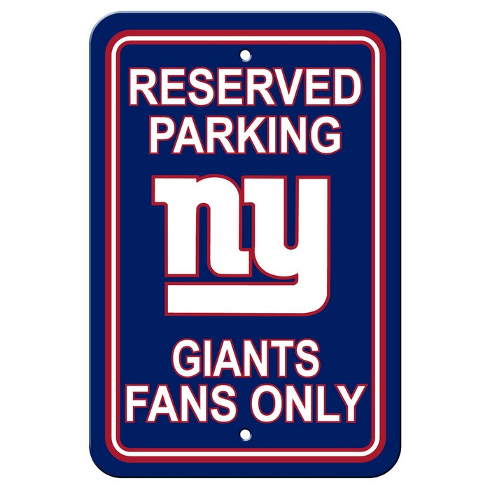 New York Giants Sign 12x18 Plastic Reserved Parking Style