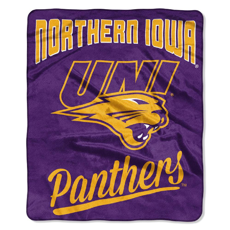 Northern Iowa Panthers Blanket 50x60 Raschel Alumni Design