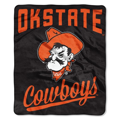 Northwest Company Oklahoma State Cowboys Blanket 50x60 Raschel Alumni Design