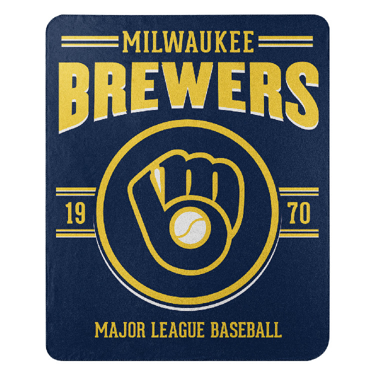 Milwaukee Brewers Blanket 50x60 Fleece Southpaw Design