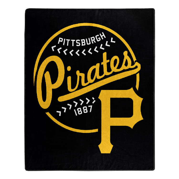 Pittsburgh Pirates Blanket 50x60 Raschel Moonshot Design