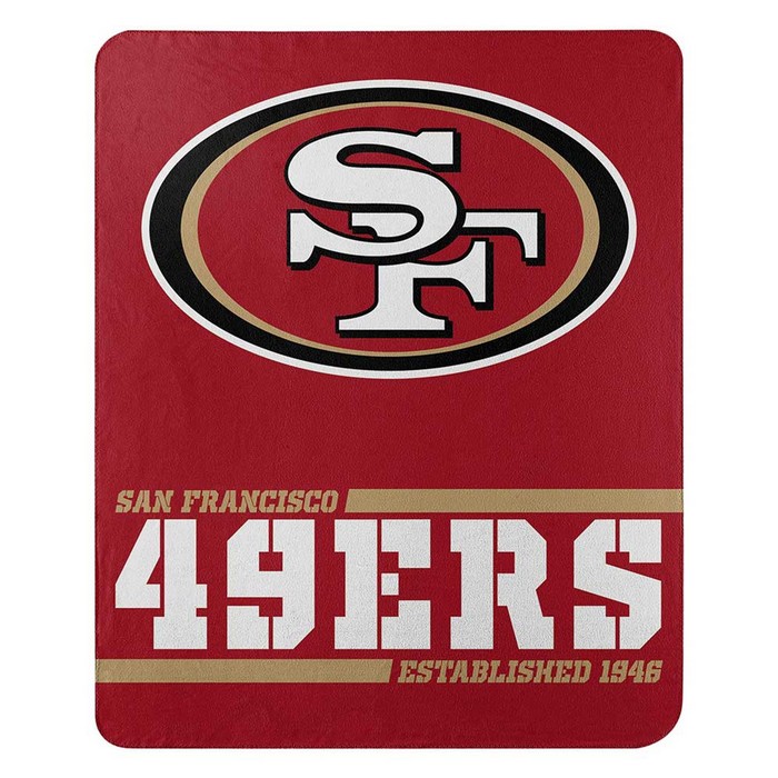 San Francisco 49ers Blanket 50x60 Fleece Split Wide Design