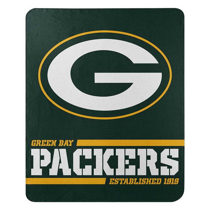 Green Bay Packers Blanket 50x60 Fleece Split Wide Design