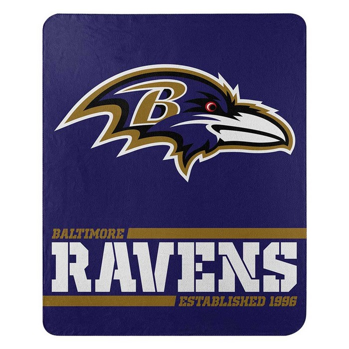 Baltimore Ravens Blanket 50x60 Fleece Split Wide Design