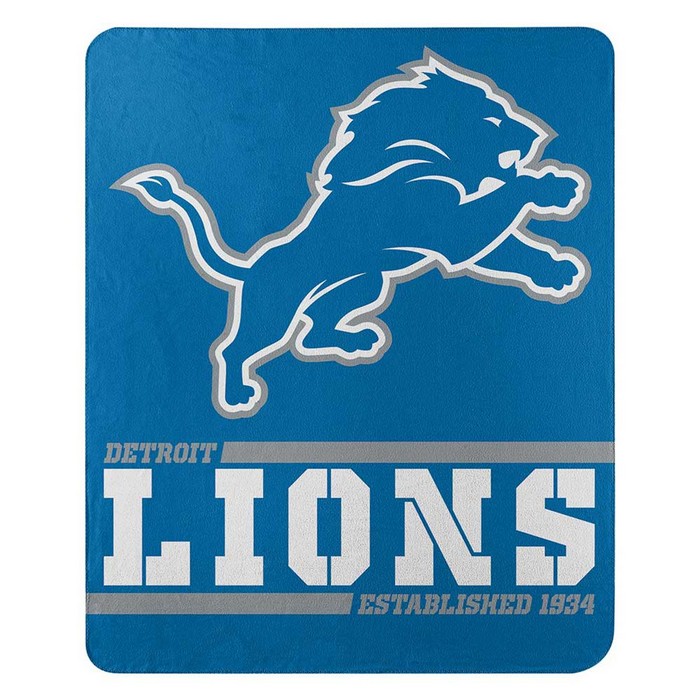 Detroit Lions Blanket 50x60 Fleece Split Wide Design