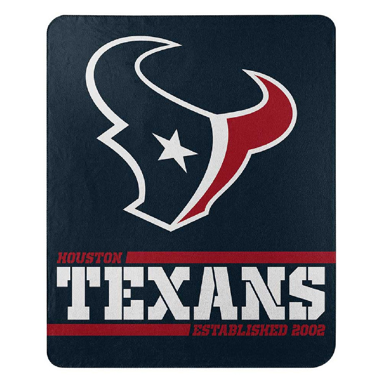 Houston Texans Blanket 50x60 Fleece Split Wide Design