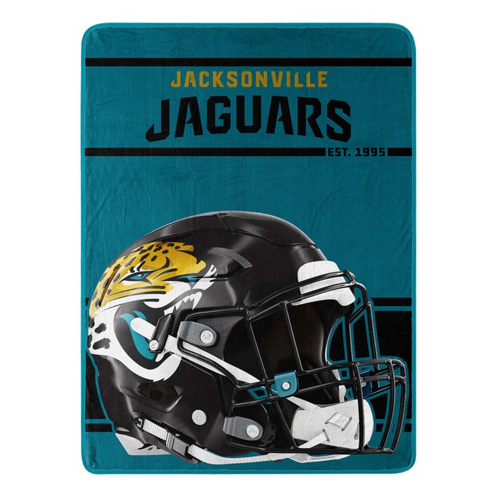 Northwest Company Jacksonville Jaguars Blanket 46x60 Micro Raschel Run Design Rolled