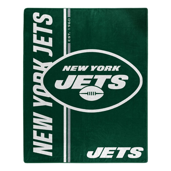 New York Jets Blanket 50x60 Raschel Restructure Design