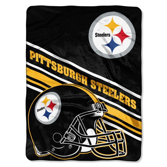 Northwest Company Pittsburgh Steelers Blanket 60x80 Raschel Slant Design