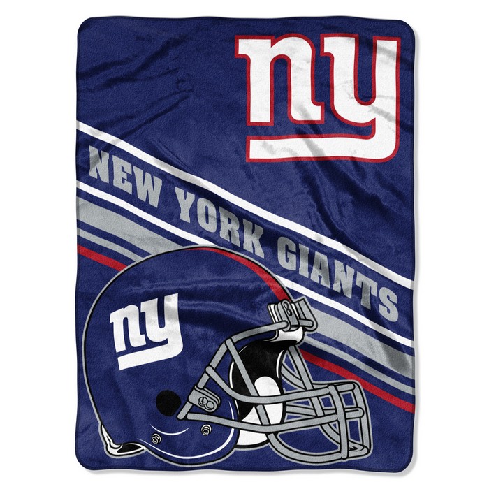 Northwest Company New York Giants Blanket 60x80 Raschel Slant Design