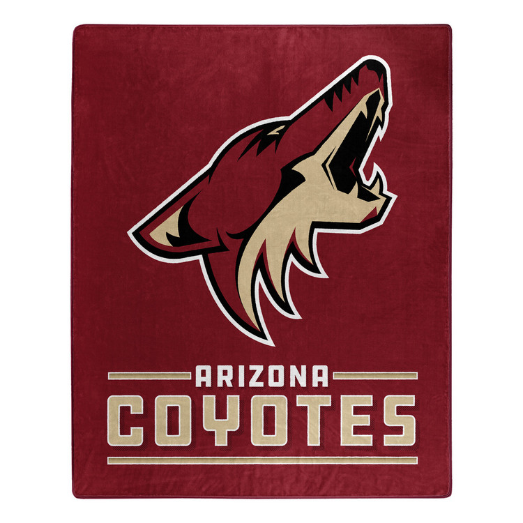 Arizona Coyotes Blanket 50x60 Raschel Interference Design