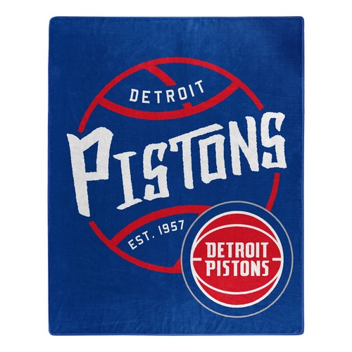 Northwest Company Detroit Pistons Blanket 50x60 Raschel Blacktop Design