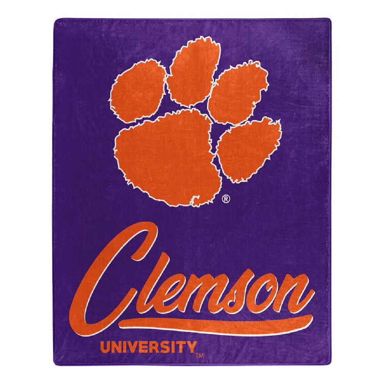 Clemson Tigers Blanket 50x60 Raschel Signature Design