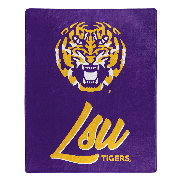 LSU Tigers Blanket 50x60 Raschel Signature Design