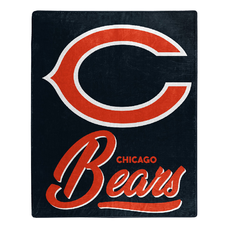 Chicago Bears Blanket 50x60 Raschel Signature Design