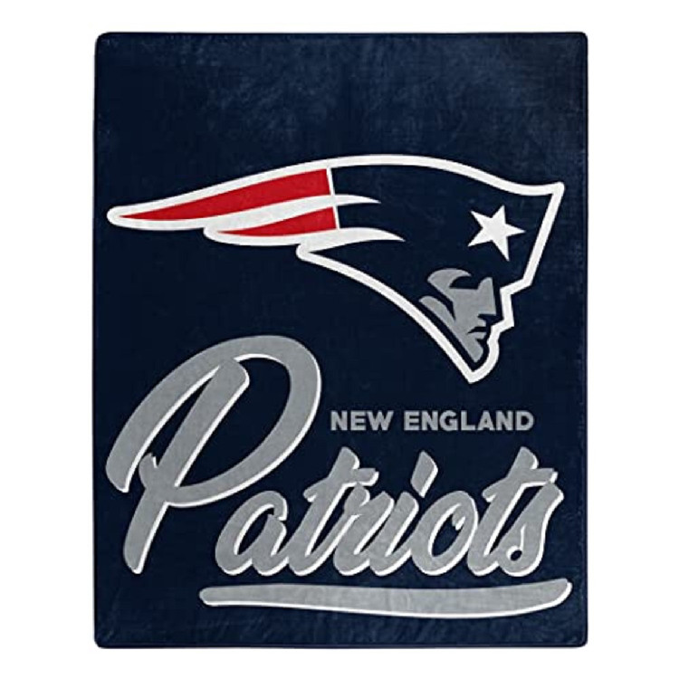 New England Patriots Blanket 50x60 Raschel Signature Design